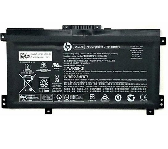 Batería para portátil original Hp Envy 17 series  11.55V  4500mAh  52.5Wh L09049-541